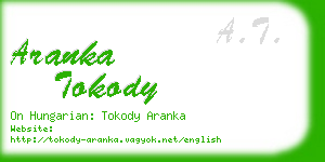 aranka tokody business card